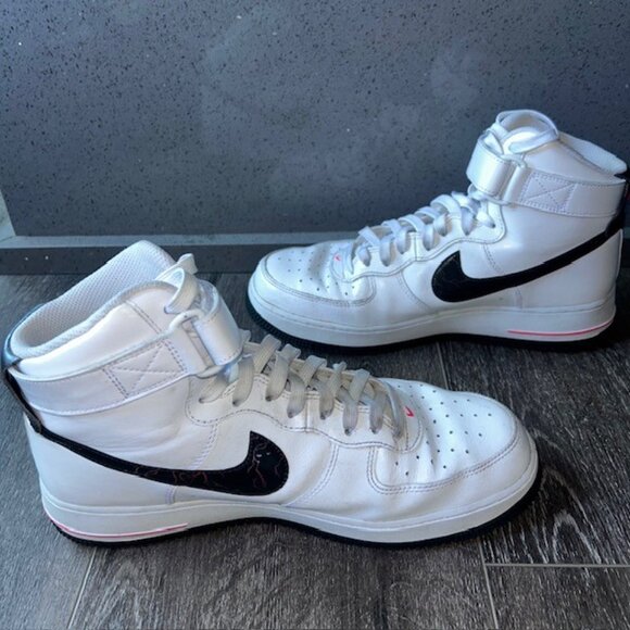 Nike Air Force 1 High ‘07 White Black Bright Crimson Shoes FD0730-100 Men’s 10.5 main image 7